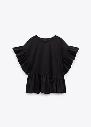 Топ блуза футболка zara рлзмірм l