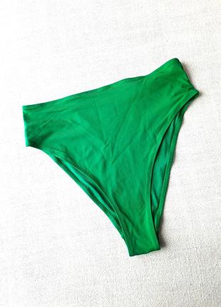 Зеленый низ купальника h&amp;m высокая посадка