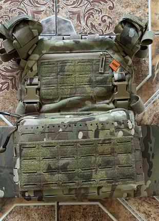 Бронежилет wroom ghost gen5 pro v2 + баллістичний захист 2-го класу + захист шиї + захист паху 3-х секційний
