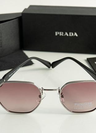 Женские брендовые солнцезащитные очки prada (08242) brown