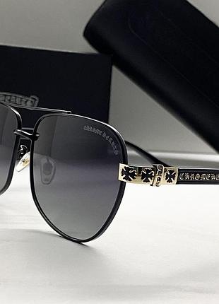 Чоловічі сонцезахисні окуляри chrome hearts 5078-1 black