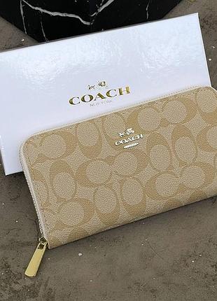Брендовый женский кошелек на молнии coach (1377-4)