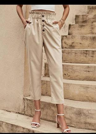 Віскозні брюки zara штани zara з високою талією на резинці