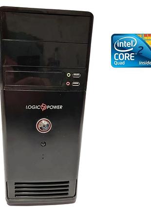 Пк б-клас logicpower tower / intel core 2 quad q6600 (4 ядра по 2.4 ghz) / 8 gb ddr3 / 250 gb hdd / intel gma graphics x4500 /