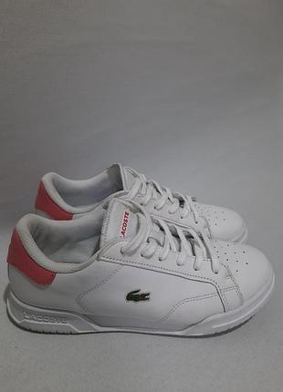 Білі шкіряні  кросівки lacoste  twin serve  uk 6.5  -40,  устілка 26 см