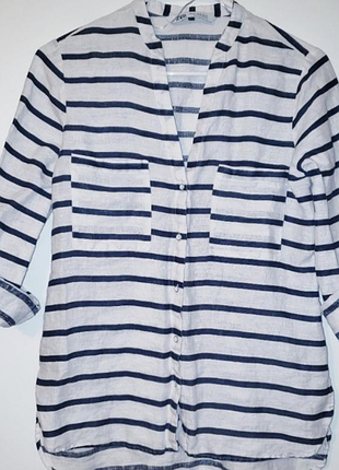 Сорочка із 100% льону zara оригінал