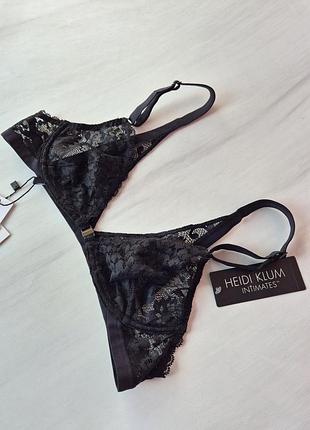 Бюстгальтер жіночий мереживний із застібкою спереду heidi klum intimates чорний