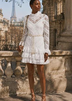Біле кружевне плаття zimmermann, розмір xs
