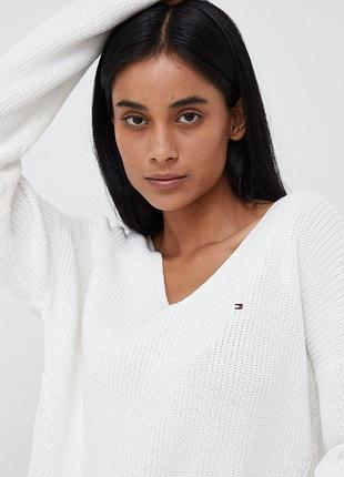 Преміальний пуловер светр tommy hilfiger з v-вирізом (100% pima cotton) 9