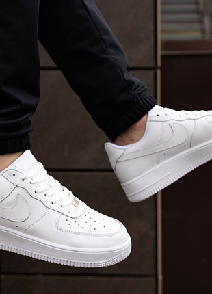 Air force 1 07 leather white 5