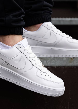 Air force 1 07 leather white 8