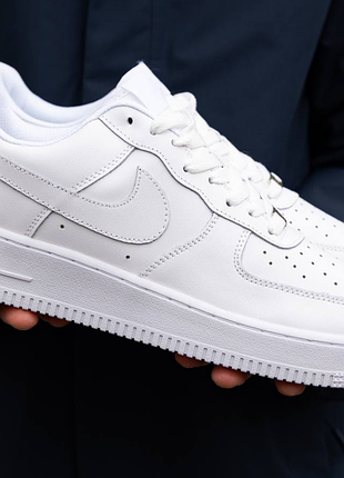 Air force 1 07 leather white 4
