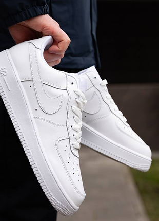 Air force 1 07 leather white 7
