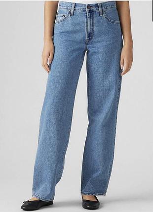 Жіночі блакитні джинси levis baggy dad
