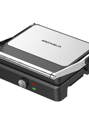 Гриль контактний grunhelm g2209 2200 вт сріблястий