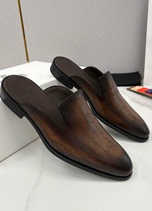 Чоловічі мюлі з натуральної шкіри berluti