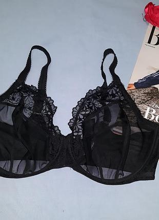 Бюстгальтер бюст бюстик лифчик чашка 80 н 36 h кружевной m&s черный секси