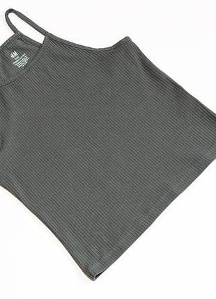 Бавовняна майка топ у рубчик від h&m оригінал