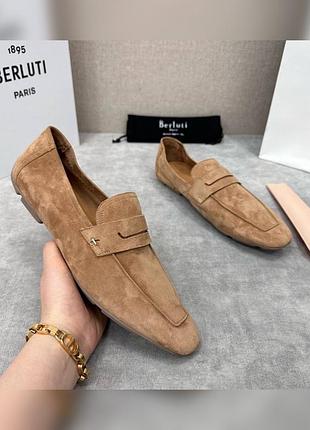 Чоловічі лофери з натуральної замші berluti