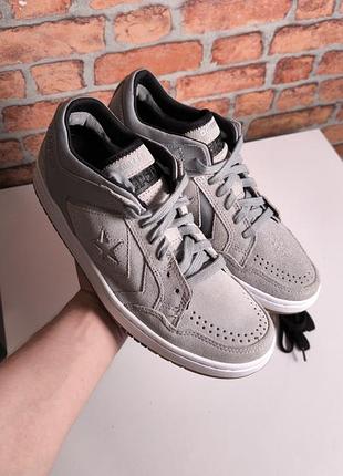 Кеды кроссовки конверс кожаные замшевые converse all star weapon '86 skate shoe stone grey