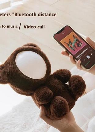 Уценка! игрушка-лампа led в виде мишки или зайца c bluetooth ночник-колонка (нет упаковки 3288)