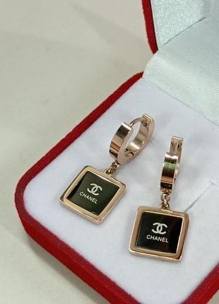 Шикарные серьги в стиле chanel🖤💛
