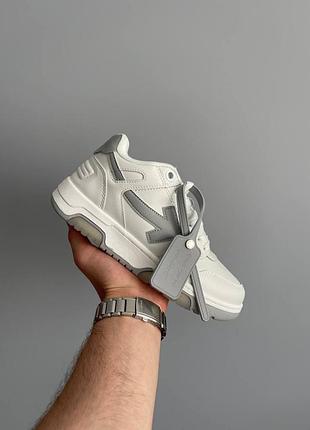 Кросівки off white  for walking white grey logo