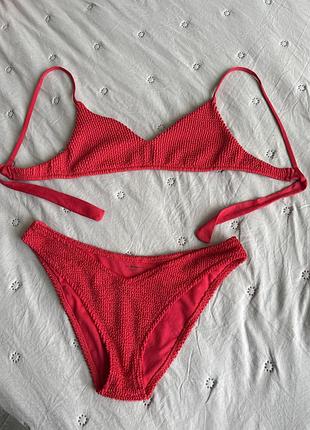Купальник жіночий червоний роздільний calzedonia s