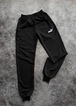 Мужские черные спортивные штаны из двунитки, размеры: s, m, l, xl, xxl puma, s