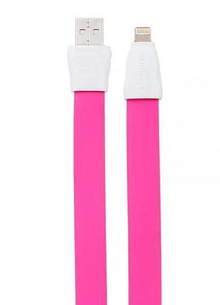 Lightning кабель flat full speed ii rc-011i 1m pink remax 301604