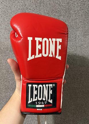 Рукавиці, перчатки leone supreme red 8 oz