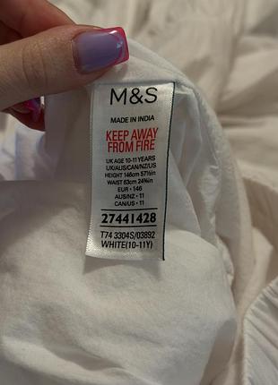Біла міді спідниця m&s. літня бавовняна спідниця marks & spencer 7