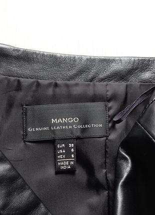 Кожаная юбка мини mango 6