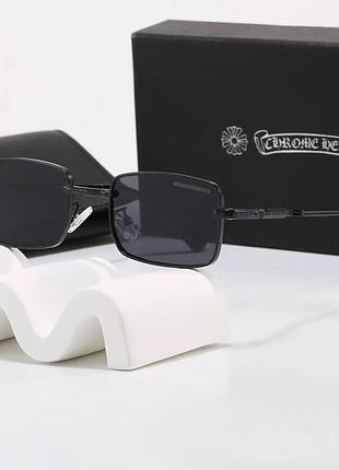 Стильні сонцезахисні окуляри chrome hearts (17598)