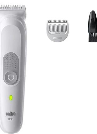Триммер универсальный braun body groomer series 3 bg3500 4 вт белый