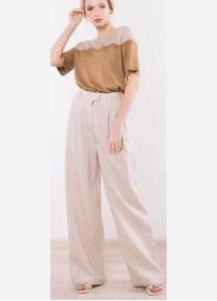 Новые хлопковые  брюки  палаццо zara