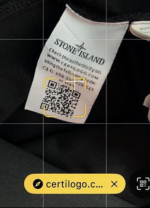 Чоловіча чорна футболка бренду stone island 5