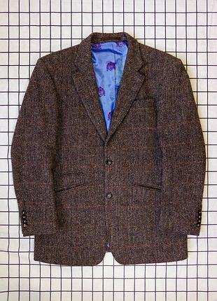 Твидовый пиджак harris tweed / william hunt