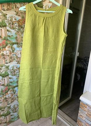 Лляна сукня-сарафан. розмір l-xl