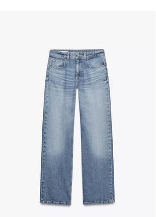Джинси zara wide leg mid rise