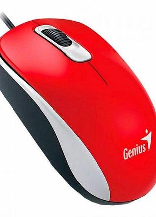 Мышь компьютерная genius dx-110-31010116104 проводная/usb/1200 dpi красный