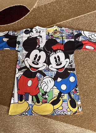 Яскрава сукня-футболка туніка міккі маус оверсайз (mickey mouse)