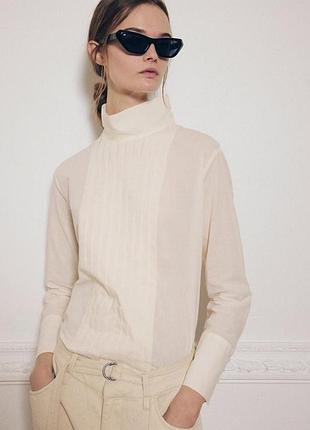 Сорочка жіноча zara стильна молочна сорочка хл