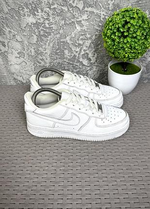 Nike air force 1 кроссовки 38 размер кожаные спортивные белые