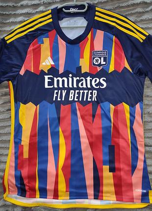 Новая спорт футбольная футболка третья adidas olympique lyon 23/24.хл
