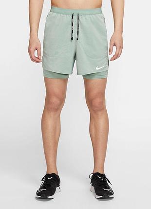 Nike running 2 in 1 dry fit pro combat шорти зі вшитими лосінами найк про комбат тайтси бігові