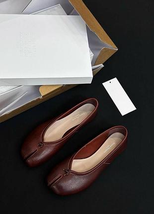 Жіночі балетки з натуральної шкіри maison margiela