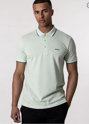 Boss paddy polo shirt in open green