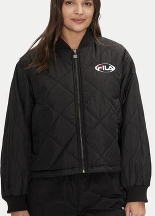 Жіноча стьобана куртка-бомбер fila lunde bomber jacket розмір m xl оверсайз ❤️