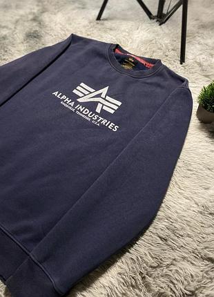 Alpha industries basic sweater темно-синій світшот xl